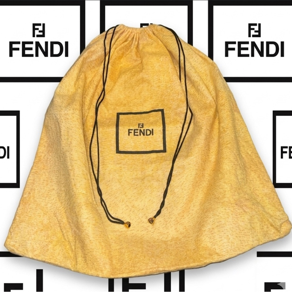 Authentic Fendi vintage luxury designer signature handbag purse dust bag storage